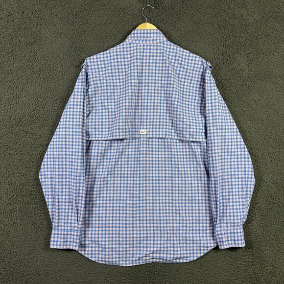 Vineyard Vines Shirt Mens Medium Blue Check Harbor Vented Lightweight Fishing - Picture 10 of 16